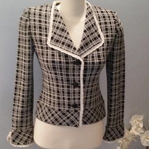 Authentic St. John Collection checkerboard knit blazer EUC